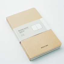 루틴 크라프트 무지노트 유선노트 클래식 무지연습장 작은수첩 줄노트 무지수첩 작은사이즈노트 드로잉북, RULED(줄) 3권 세트