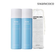 [KT알파쇼핑]스와니코코 포어 클리어런스 100ml 2개 + 화장솜 100매