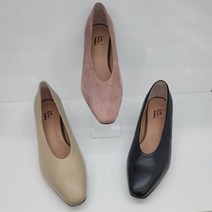 여성 데일리 발편한 펌프스 미들힐 쿠션 정장구두 굽5센치 양가죽