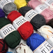 믹스 털실 5000 뜨개질 목도리 모자, 8010