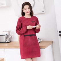 통기 가운 귀여운 여시 가족 부엌일을 밥녀 광목앞치마, T14-VO 조격 병접연결 풀업스트랩 소매를
