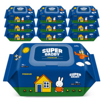 슈퍼대디 미피 프리미엄 유아물티슈 캡형, 70매, 30팩