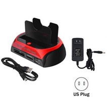 썬더볼트 독 서피스독 올인원 1 sata ide-usb hdd 도킹 스테이션 esata-usb 2.0 어댑터-2.53.5 하드 디스크 드라이브 도킹 스테이션 하드 인클로저, 미국 플러그