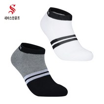 세바스찬골프 여성 골프 레터링 컬러 블럭 단목 양말 L60 L61, 화이트