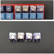게임 애니메이션 캐릭터 퍼스널리티 키캡 원신 PBT 승화 R4 체리 OEM 프로필 기계식 키보드 키캡 4 개입, OEM profile, 10