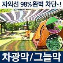 호미닷컴 차광막 그늘막 UV코팅 차양막 (무지개 차광망 2면 4면), 추가9.앵커팩(골드)
