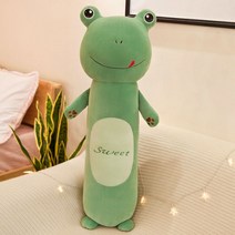 Haengbuk 동물 바디필로우 인형 모찌 안고자는인형 롱쿠션, 개구리