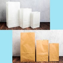 무지 종이봉투 2칼라 Size(대)-(50개입), 크라프트