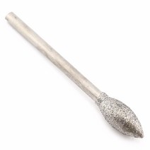 1-6mm 토치 실린더 다이아몬드 그라인딩 헤드 20 개 Lapidary 로타리 버 옥 조각 보석 도구 Dremel 용 스, 05 Head Diameter 2.5mm