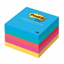 3M)포스트-잇 노트큐브(654-5UC_5컬러_76×76mm)-박스(24개입)