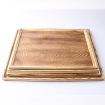애쉬목 고급 백골 직사각 나무 쟁반 4size, 소