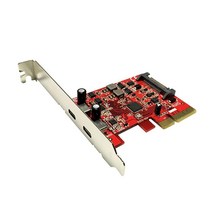 Ableconn PU31-2C-2 USB 3.2 Gen 2(10Gbps) 2포트 Type-C PCI Express (PCIe) x4 호스트 어댑터 카드 (ASMedia ASM314