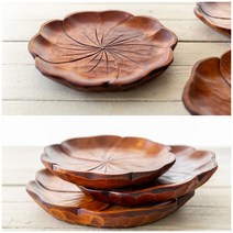 과일나무 천연 옻칠 연꽃 쟁반 우드 트레이 플레이트, 코코제이슨 소, 코코제이슨 본상품선택