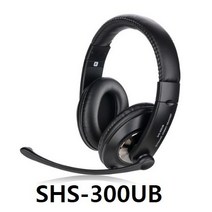 삼성전자 SHS-300UB PC헤드셋 게이밍 학교 학원 도서관 상담원 업무용 헤드셋, 블랙(BLACK)