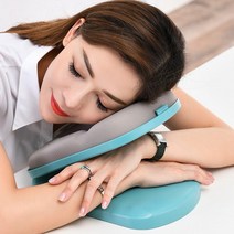 사무실 책상 낮잠 베개 접이식 메모리폼, 핑크 여름용