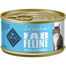 Blue Buffalo True Solutions Fab 고양이 실내 포뮬러 치킨 습식 고양이 사료 3온스 24캔 케이스