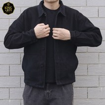 킹앤조이 라리스 블랙데님 트러커 재킷(후리스안감)