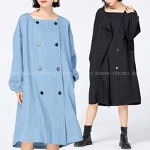 지홍 봄가을 루즈핏 원피스 모음 셔링 플레어 박시