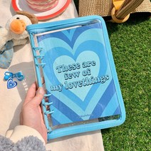 걸스코코 러브띵스 6공 포카바인더 + 속지30장 A5 다이어리 포토카드 포카북, 블루