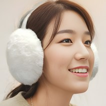 더간다 여성 귀마개 똑딱이 겨울 퍼 마카롱 털귀마개 귀도리