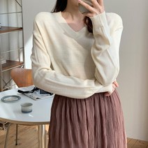 겟잇미 벨노 캐주얼 데일리 브이넥 간절기 니트