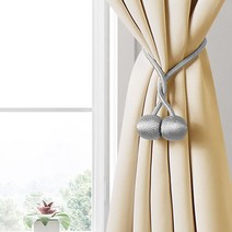 시시홈 커튼 고정 자석 끈 2p, 실버2개