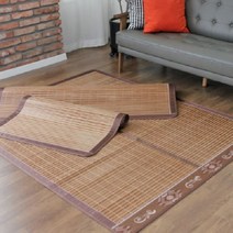 [모비딕컴퍼니] 대자리카페트 자리 여름카페트 여름자리 거실대자리 나무카페트 거실매트, 잇★ 매직크린 고급 대나무자리 물방울 접자리 150x1, [좋아요]