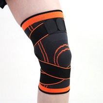 운동보호대 팔꿈치 무릎 발목 1PC 스포츠 Kneepad 가압 탄성 무릎 패드 지원 휘트니스 기어 농구 배구 중괄, 03 주황색_05 XXL