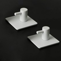 [맘편한집] 접착식 모던 무광택 후크 2pcs, 화이트, 2개