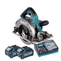 마끼다 HS004GZ 충전원형톱 베어툴 40V 본체사양 185mm 충전톱 몸체만 HS004GD201 HS004GM201 배터리 2개 세트 7인치 충전스킬 BL모터, HS004GM201(4.0AH)