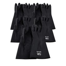 명진 공업용 보호장갑 9호 x 5개 블랙 라텍스 장갑