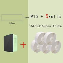 스티커 가격 라벨 프린터기 휴대용 프린터 미니 무선 블루투스 D110 열 P15, 3.5Rolls Printer Set3
