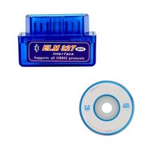 V2.1 슈퍼 미니 ELM327 블루투스 OBD2 V2.1 Elm 327 V 2.1 자동차 진단 도구 스캐너 Elm-327 OBDII 어댑터 자동 진단 도구, 파란, 01 파란