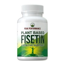 Peak Performance 피크 퍼포먼스 식물성 Fisetin 피세틴 100mg 30베지캡슐, 30캡슐, 1팩