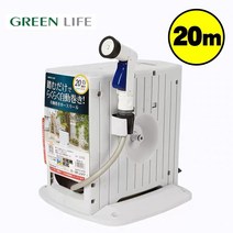 원예 호스 호스 농업용 스피드 점적 천막 외출 산소 실리콘 GREENLIFE 일본식 원예 급수 자동 호스 릴 워터 호스 보관 프레임 가정용 세차 물총 세트, 20m 자동 텔레스코픽 수도관 카트 세트