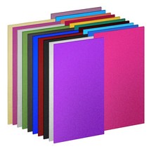 글리터 카드용지 용지 100장 - 20가지 색상 크리컷용 A4 카드지 공예 골드 파우더 반짝이는 종이 및 케이크 장식 스크랩북 카드 제작 선물 포장용 250 GSM