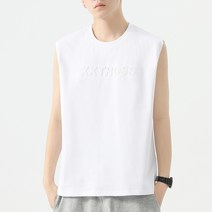 브라 민소매 나시 티 셔츠 런닝 남성 라운드넥 헤비 270g 순면 루즈핏 티셔츠