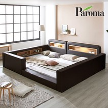 제시 범퍼형 패밀리침대+독립매트리스Q+Q, 아이보리