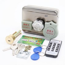 단일/이중 액세스 도어 및 게이트 제어 시스템 전자 통합 RFID 전동 잠금 장치 리더 포함 20pcs ID 태그, 단일 ID
