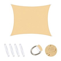 옥외 방수 그늘막 햇빛 가리개 캐노피 UV 차단 차양 파티오 정원 뒤뜰 잔디, [01] Beige