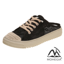 MOHEGIA Baotou 하프 슬리퍼 여성 가을 2022 새 착용 플랫 게으른 신발 어부 패션 메쉬