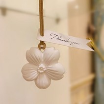 왁스타블렛 간단한선물 천연 고체 방향제 옷장 디퓨저 스톤 무취 솔리드 석고 옷장 펜던트, 하이 매치 - 체리 블라썸 블루, 미스 코코