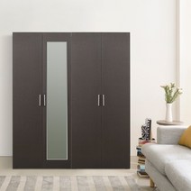 장인가구 블리스 1600 옷장_전신거울옷장+800도어, 아이보리