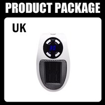 500W 미니 전기 히터 플러그인 벽 히터 방 난방 스토브 겨울 가정용 라디에이터 원격 난방 기계 난방 도구, 03 UK