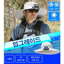 선풍기가 달린 UV 차단 모자 양산과 자외선 차단 모자 캐주얼 선캡 여름 선캡