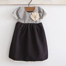 네이처데코 라떼 원피스 주방타올 2style 돌 답례품 돌잔치 선물, 차콜