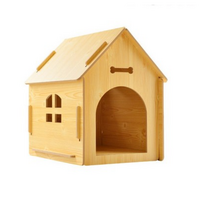 PCTN 예쁜 원목 강아지집 건강한 애견 나무저택 우든 고양이집 반려견 반려묘 고급 하드하우스, 원목지붕 기본형