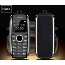 미니 휴대 전화 잠금 해제 듀얼 SIM 무선 블루투스 다이얼러 녹음 손가락 크기 작은 핸드폰, free, 검은색