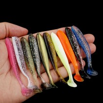 낚시 미끼 (5pcs 1세트) 지그웜 루어 용품 민물 바다 배스 쏘가리 송어 우럭