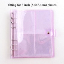100구 소형 사진 앨범 3/5 인치 집 그림 케이스 보관 명함 카드 포토카드 ID 홀더, purple 3in